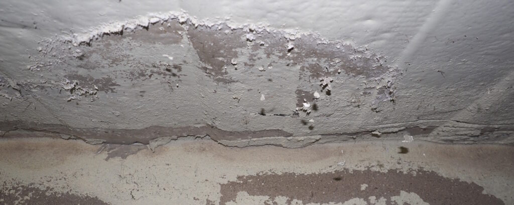 Kellerwand nass bei Regen