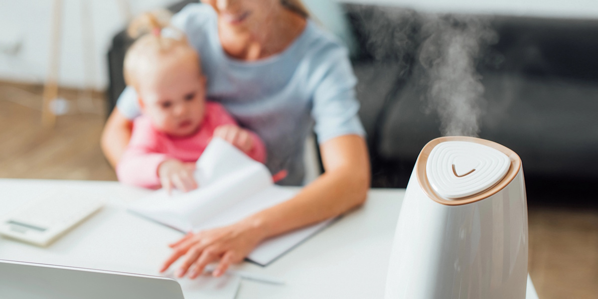Luftbefeuchter zur Verbesserung der Raumluftfeuchtigkeit im Wohnbereich