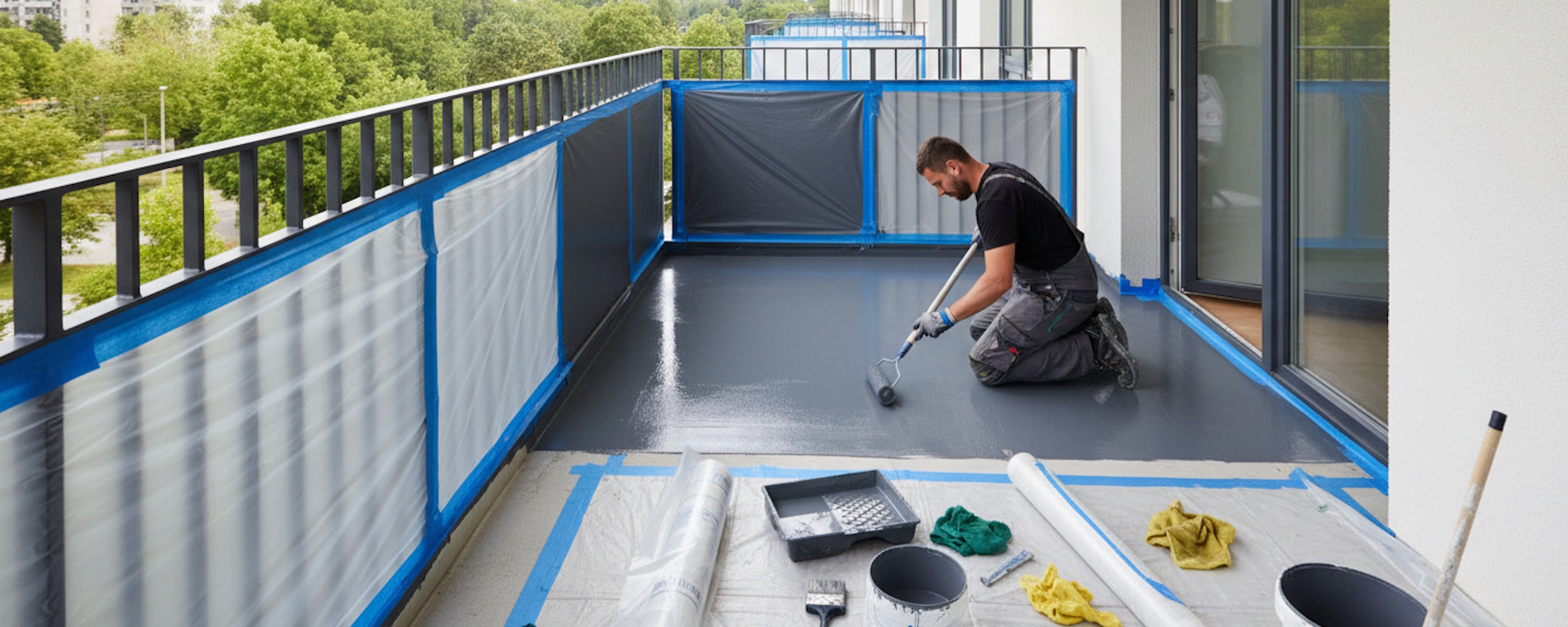 Balkon Farbe Blttert Ab