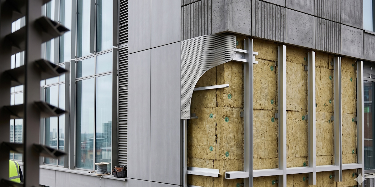 Fassade dämmen ohne Verputzen_Vorgehängte hinterlüftete Fassade Vorgehängte hinterlüftete Fassade mit Dämmung